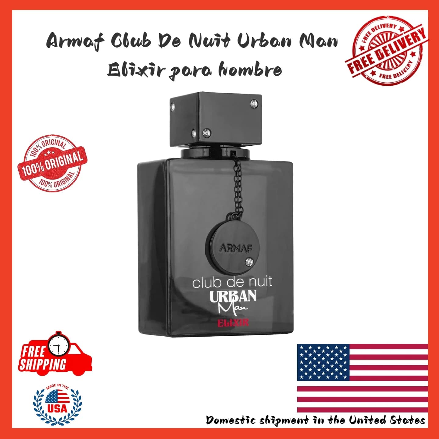 Armaf Club De Nuit Urban Man Elixir per Uomo Eau de Parfum Spray, 3.6 Once Profumo di Lusso - Regalo di Compleanno o San Valentino