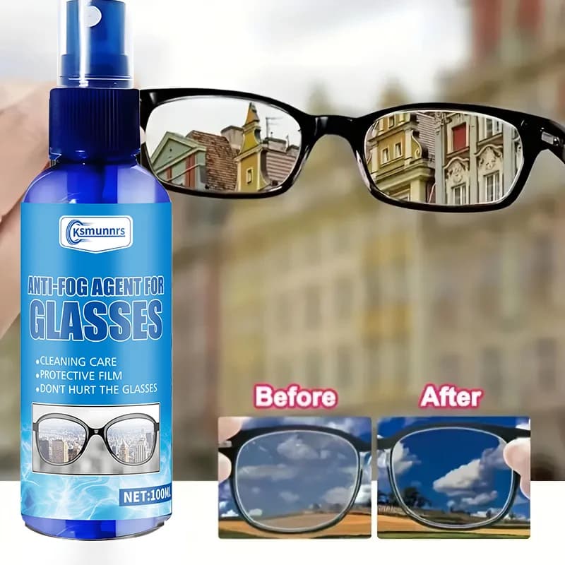Fast and effective - Nano anti-fog spray, suitable for glasses, car window, swimming and ski glasses, helmets - Long life