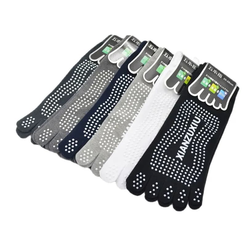 Men's Pilates Socks Men's Yoga Socks Breathable Cotton Anti-slip Wholesale Yoga Socks YOGA Sport Cotton Yoga Socks Five fingers Socks 5 fingers Socks