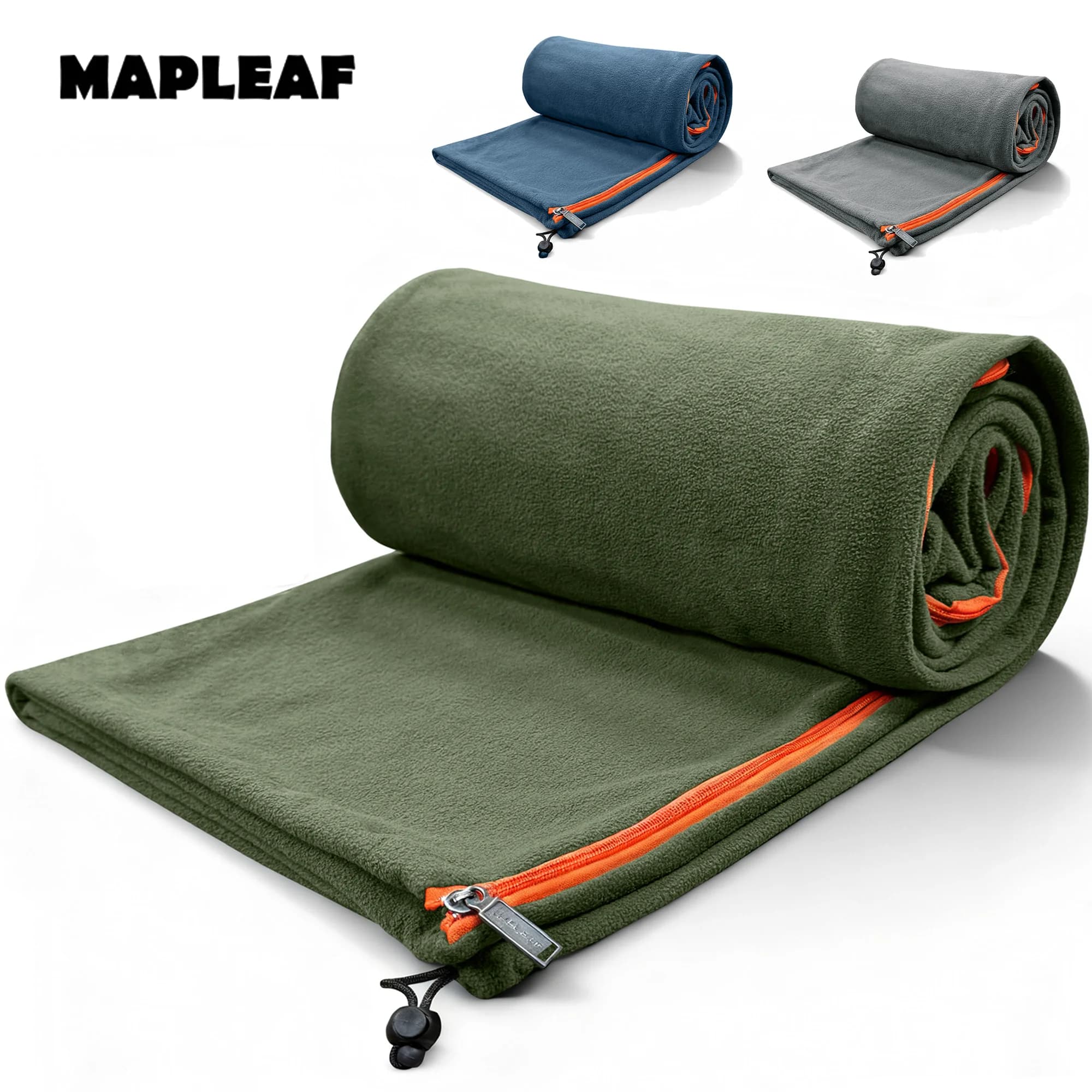 MAPLEAF Sacco a Pelo in Pile Leggero Invernale, Fodera per Sacco a Pelo, Coperta da Campeggio, Sacco da Viaggio