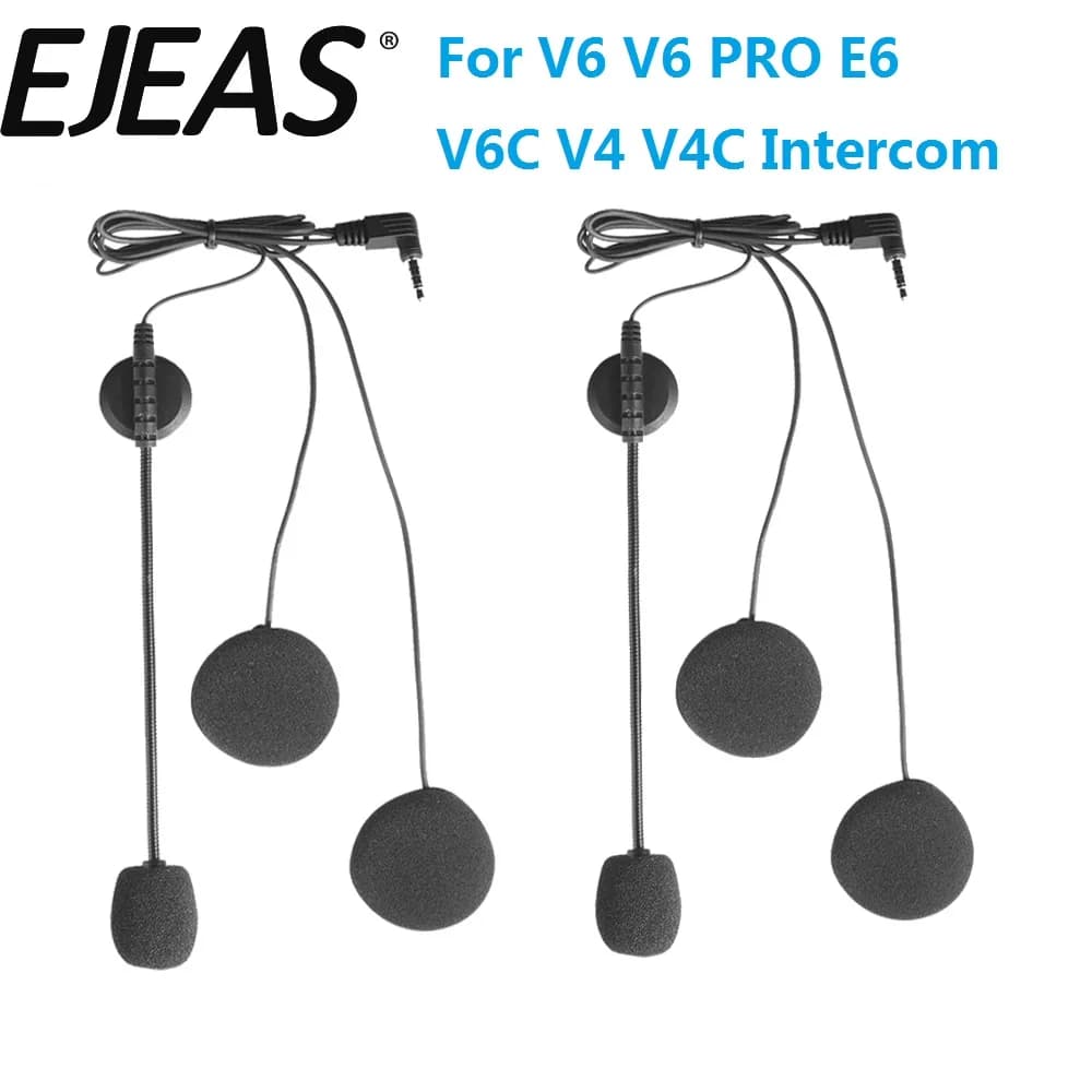 Accessori per microfono per auricolari da 3.5MM per altoparlante EJEAS V6 V6 Pro E6 casco da moto sostituzione auricolare interfono Bluetooth