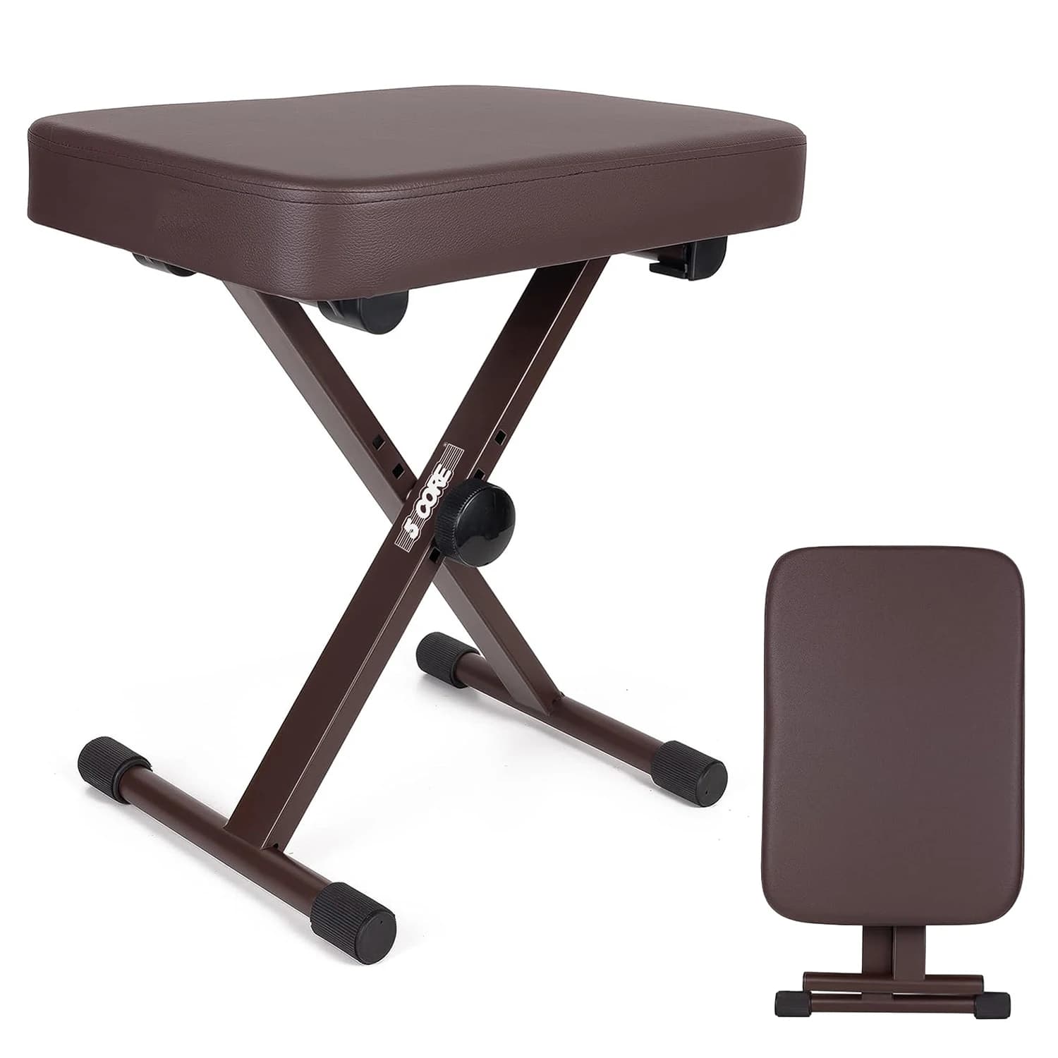 Panca per tastiera a 5 nuclei Sgabello per pianoforte imbottito imbottito da 3 pollici Sedile per chitarra regolabile in altezza Pieghevole portatile - KBB BR HD
