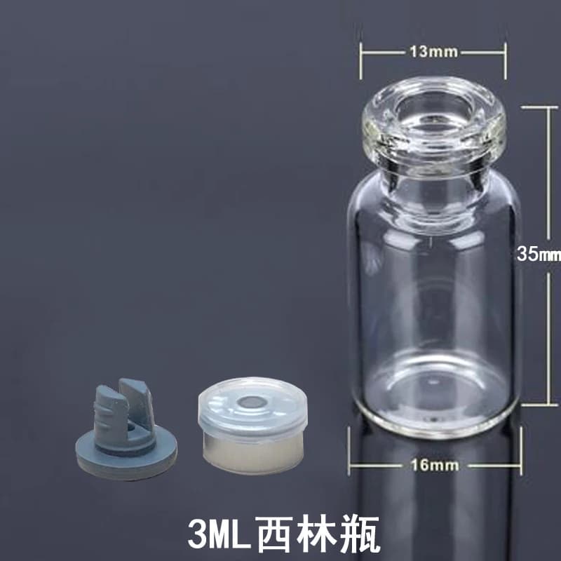 Fiale sterili da 3 ml Tappo in gomma Tappi ribaltabili per polvere liofilizzata utilizzata per il peptide di bodybuilding del prodotto dimagrante