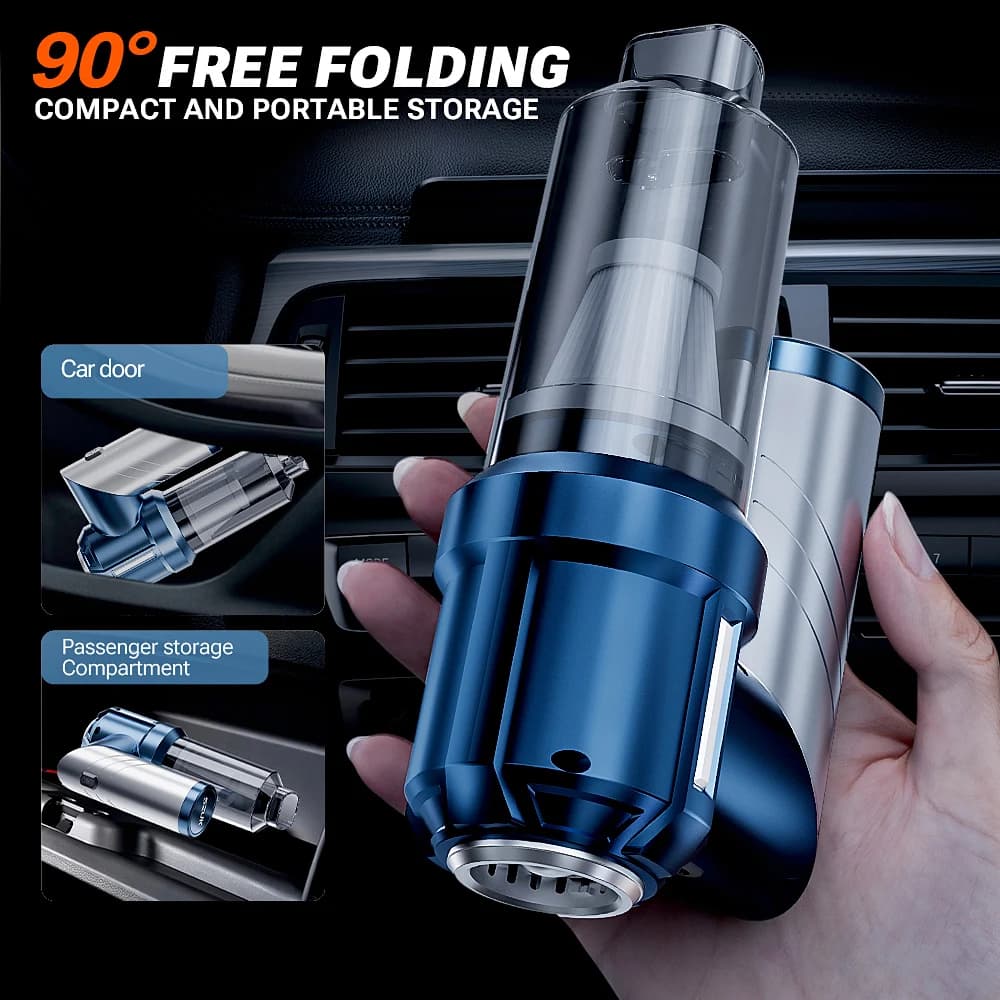 SZUK 18000PA Car Vacuum Cleaner Strong Suction Foldable Handheld Portable Cleaning Machine Powerful Wireless Mini Vacuum Cleaner