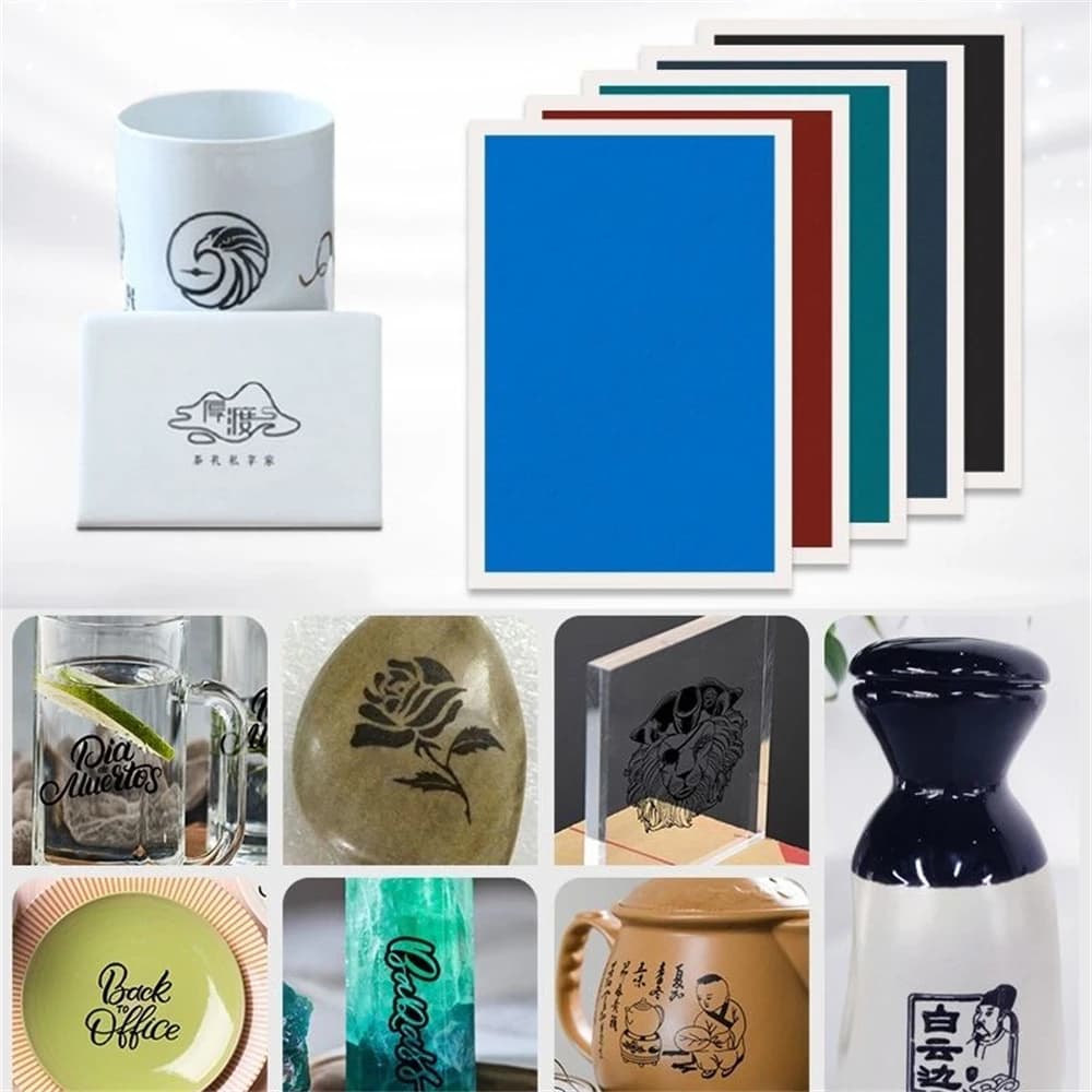 10PCS 39X27cm Engraving Marking Paper for Laser Engraver Machine Laser Engraving Tools for Ceramics Glass Ceramic Tiles Metal