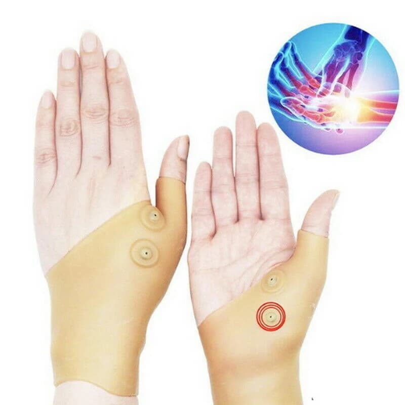 1 paio di guanti magnetici per terapia del dolore al polso tenosinovite meraviglie pollice supporto per polso braccialetto gel per le mani correggono guanto per alleviare il dolore
