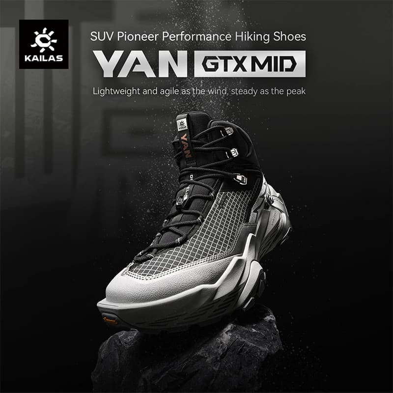 KAILAS Nuovi Arrivi YAN GTX MID Scarpe da trekking antiscivolo da uomo Scarpe da ginnastica sportive impermeabili all'aperto KS2532137