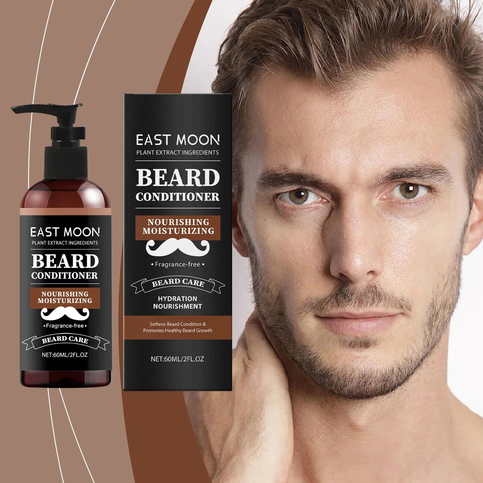 East Moon 60ml Nutrient Shaving Balm Hydrating Oil Control Reduces friction Barba Liscia Lenisce Shaving Balm