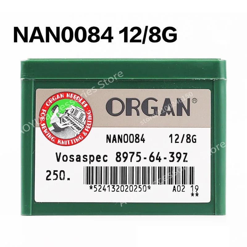 250 pezzi ORGAN NAN0084 Vosaspec 8975-64-39Z aghi 12G per macchine da maglia cinesi SHIMA SEIKI