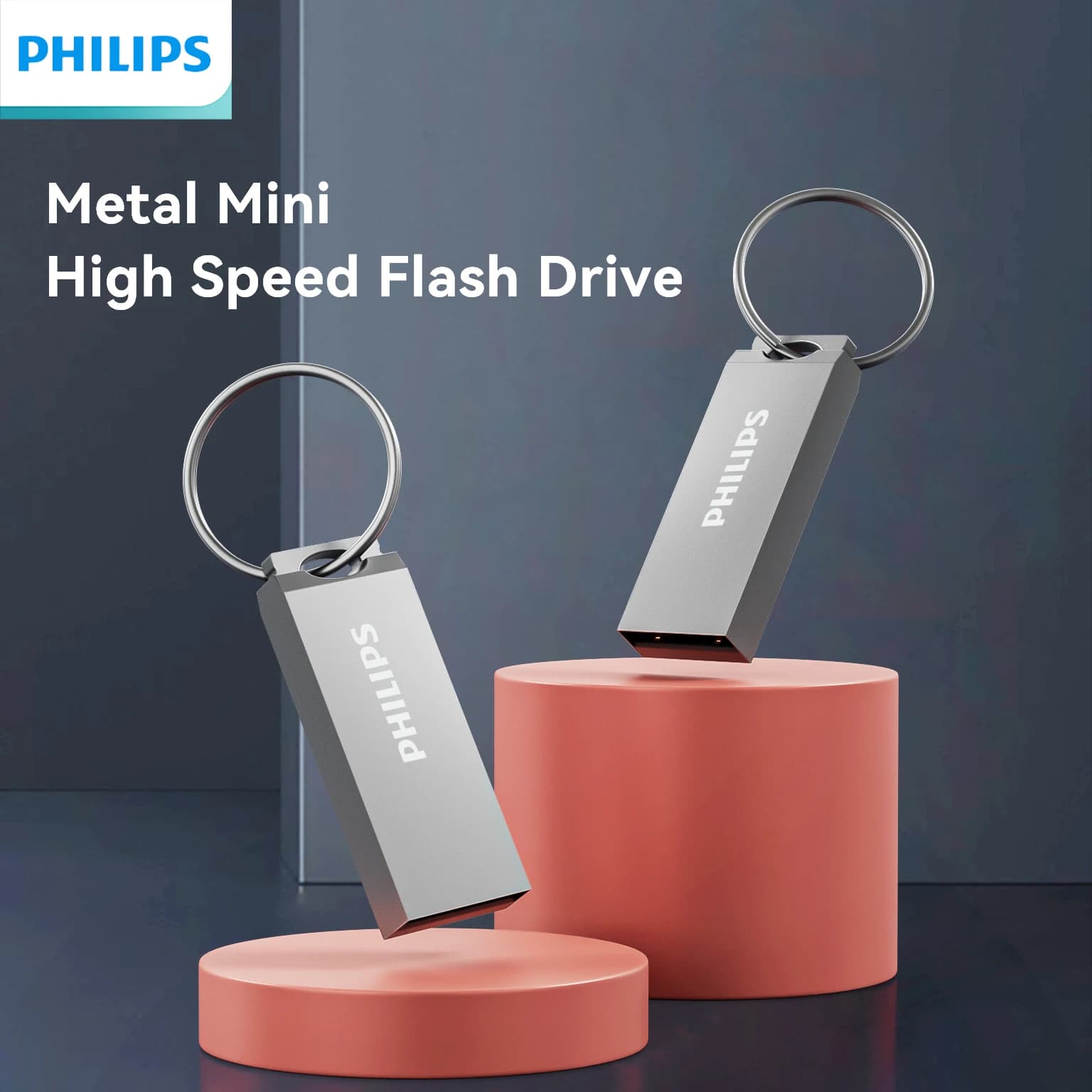 PHILIPS Chiavetta USB 2.0 Memory Stick con anello portachiavi, chiavetta USB a porta singola, opzioni da 8 GB a 128 GB