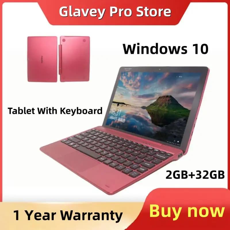 Tablet 2in1 da 10,1 Pollici con Tastiera, Windows 10, Intel Atom Z8350, 2GB DDR, 32GB Memoria Flash, 1280 x 800 IPS, 5000mAh