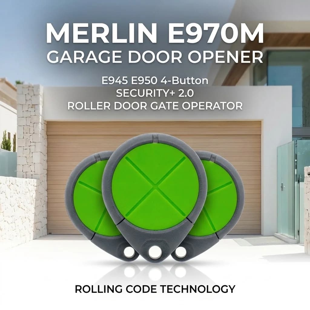 Trasmettitore Portatile Merlin E970M Security+ 2.0 a Codice Variabile per Apriporta Avvolgibili MR550EVO MR60 MR600 MR600a MR650