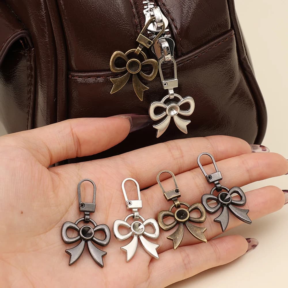 Universal Alloy Zipper Head Butterfly Bow Zipper Slide Replacement Kits Ackets Bags Coat Fix Zipper Slider Pull Sewing Tools