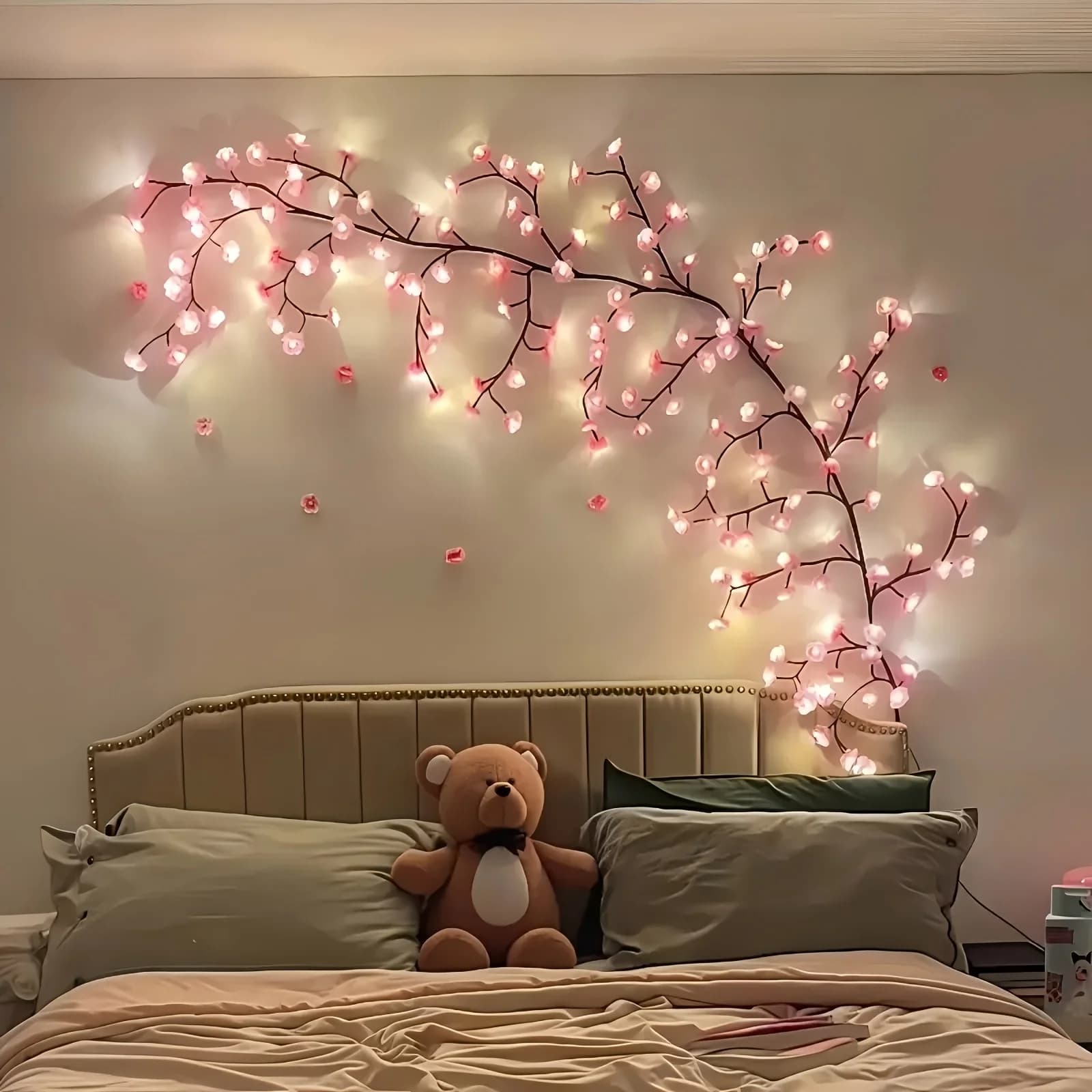 Luce a LED a forma di albero di ciliegio con 96 LED, luce decorativa fai-da-te a forma di ciliegio simulato per camera da letto, adatta per feste, ristoranti, discoteche