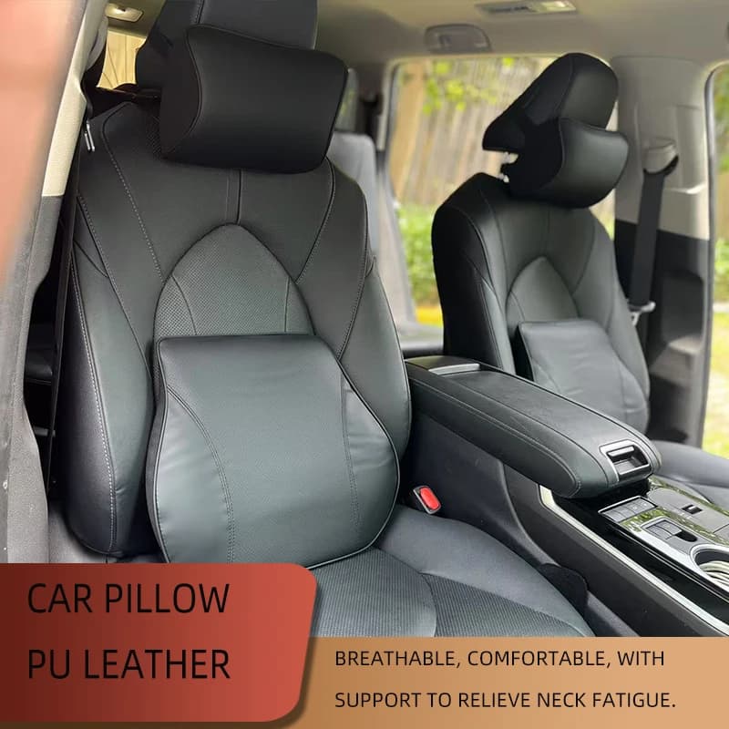 Set cuscino ergonomico per seggiolino auto: supporto lombare in memory foam e cuscino per il collo, supporto lombare, uso in auto