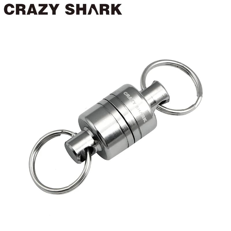CrazyShark guscio in alluminio a rilascio di rete magnetica per attrezzi da pesca a mosca supporto da pesca magnete forte max 7.7lb/3.5kg accessori