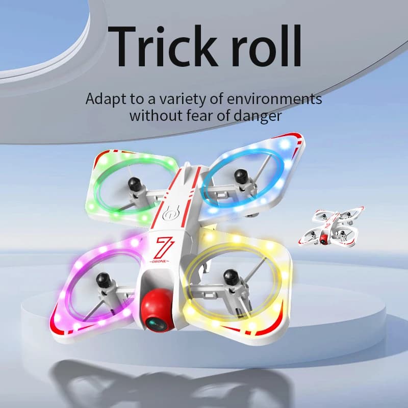Drone RGB Notturno per Bambini, Quadricottero RC 1080P con Controllo Wi-Fi tramite App, Decollo/Atterraggio con Un Tasto, Mini UAV Regalo Educativo e Interattivo