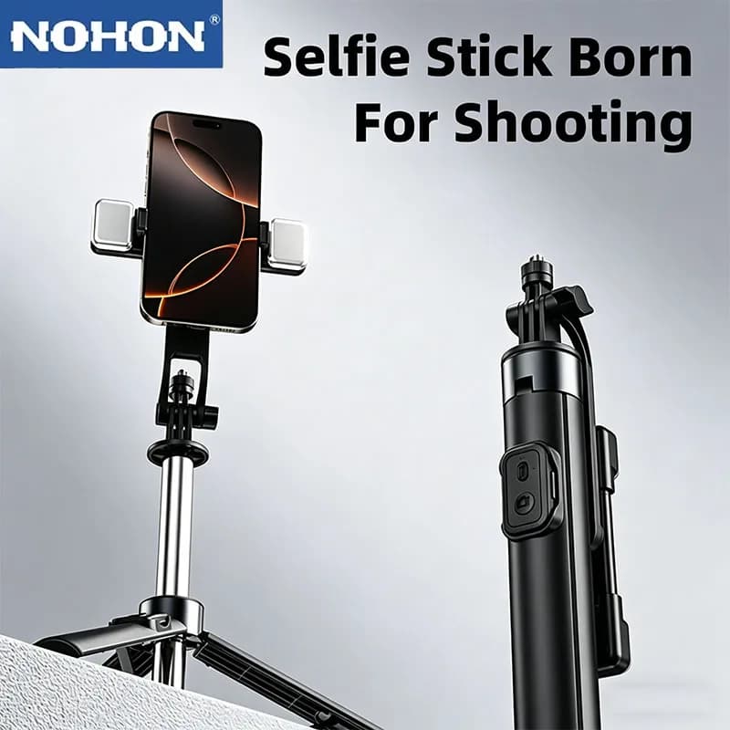 Bastone Selfie e Treppiede da Viaggio per Cellulare con Telecomando, Asta Estensibile per Registrazione Video iPhone, Regalo per Festival