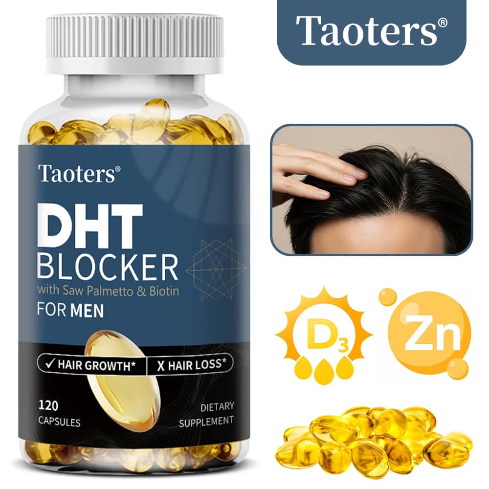 DHT Blockers for Men - with Saw Palmetto & Biotin,Promote Natural Hair Growth, Increase Vitality, and Maximize Absorption