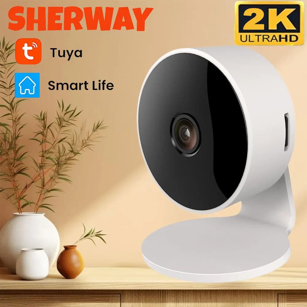 2K 4MP Tuya WiFi Mini telecamera interna Wireless IP Telecamera di sorveglianza di sicurezza IR Visione notturna AI Rileva Home Baby Pet Monitor Cam