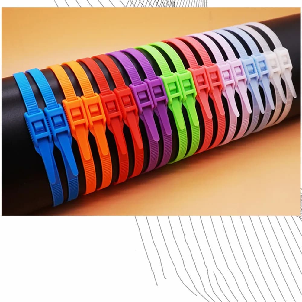 Xingo Fascette stringicavo in nylon da 14 pollici con doppio blocco, design unico con testa liscia, per impieghi gravosi, confezione da 100 pezzi