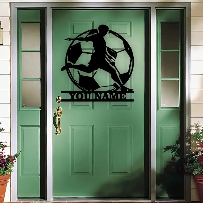 Custom Metal Teaches with Calcistic Motive, Home/Porte/Stanze Decoration, Interior/External Ornaments, Sports Theme Artistic Teaching