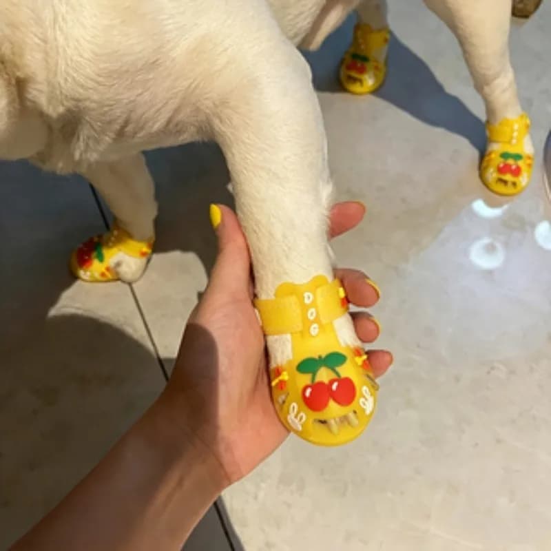 Small Dog Pet Jelly Sandals Rain Boots Teddy Bichon Outdoor Sandals Pet Shoes Silicone Cool Pet Shoes Dog Shoes