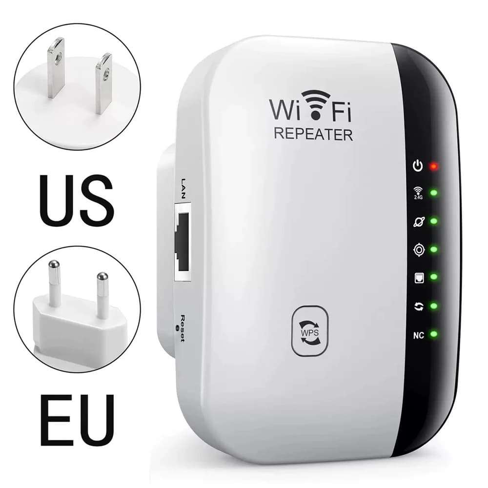 Ripetitore Wi-Fi 300Mbps, Amplificatore di Segnale Wi-Fi Remoto 802.11N, Amplificatore di Rete per Casa/Ufficio, Ripetitore Wireless