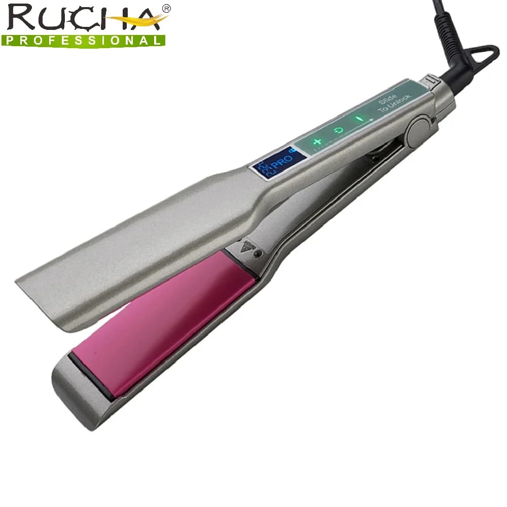 Smart Touch Hair Plate LCD Display Dispaly Ceramic Heating Plate Iron Plate Professional MCH Fast Warm-up