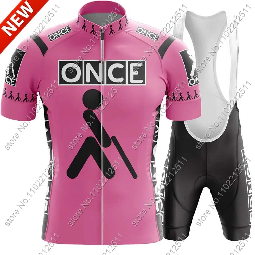 Pink 2024 One Team Cycling Jersey Set Bicycle Conjunto Yellow Blue Clothing Road Bike Shirts Suit Bicycle Bib Shorts MTB Ropa