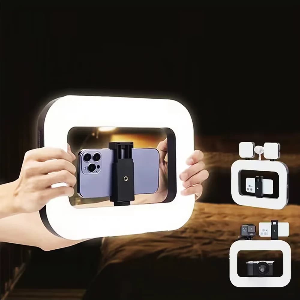 VBNBV Nuovo anello portatile LED ricaricabile Luce di riempimento Telefono cellulare portatile Trasmissione in diretta Fotografia Desktop Selfie Light