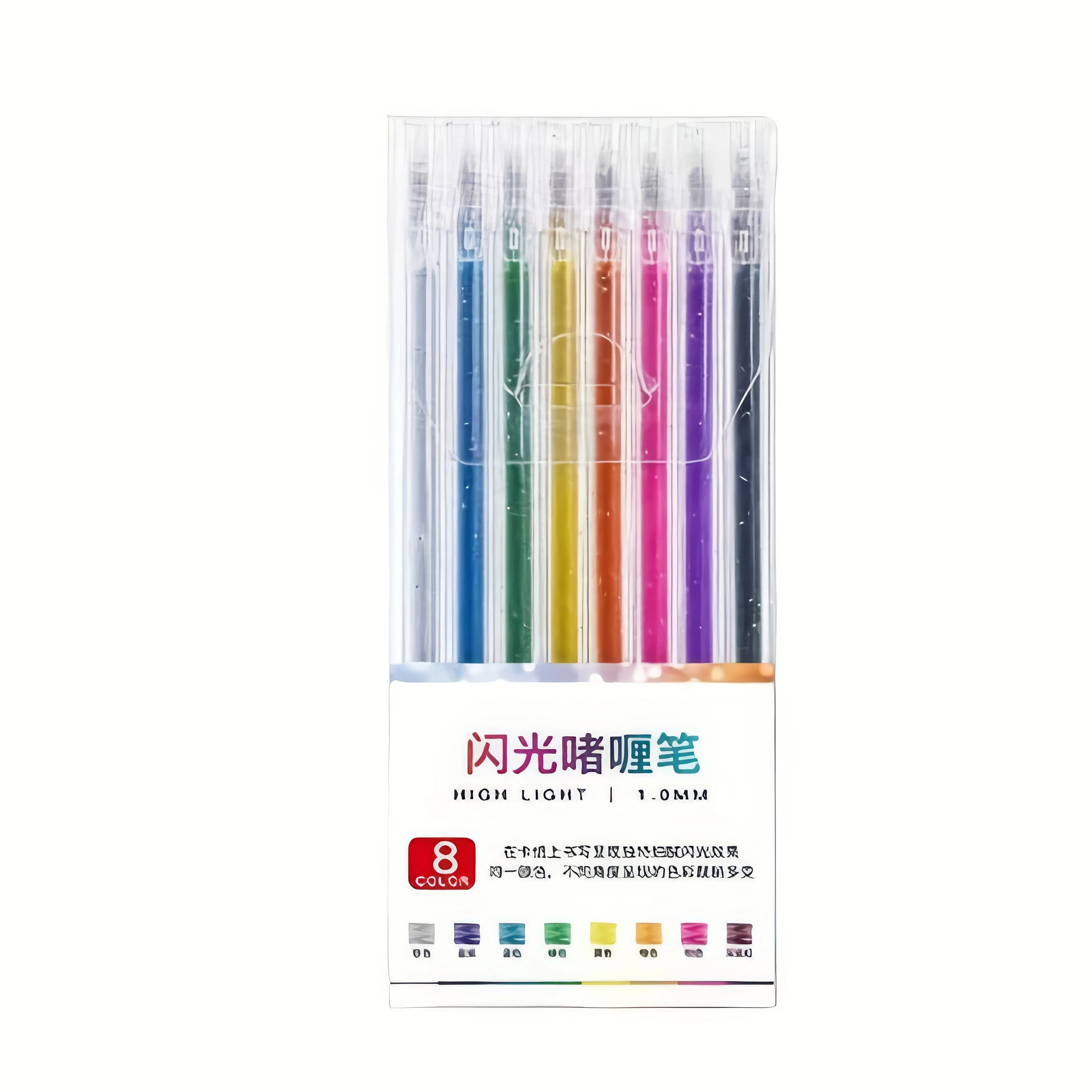 8 penne gel scintillanti per progetti creativi ​ – Inchiostro lavabile e punte durevoli per disegni artistici e artigianali dettagliati