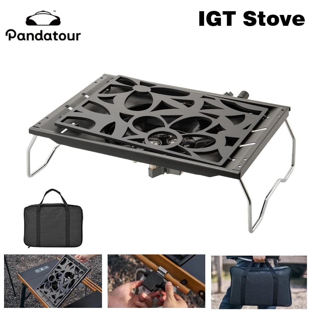 Pandatour IGT Camping High Firepower Desktop One-Unit One-Touch Table Stove Foldable IGT Stainless Steel Oven