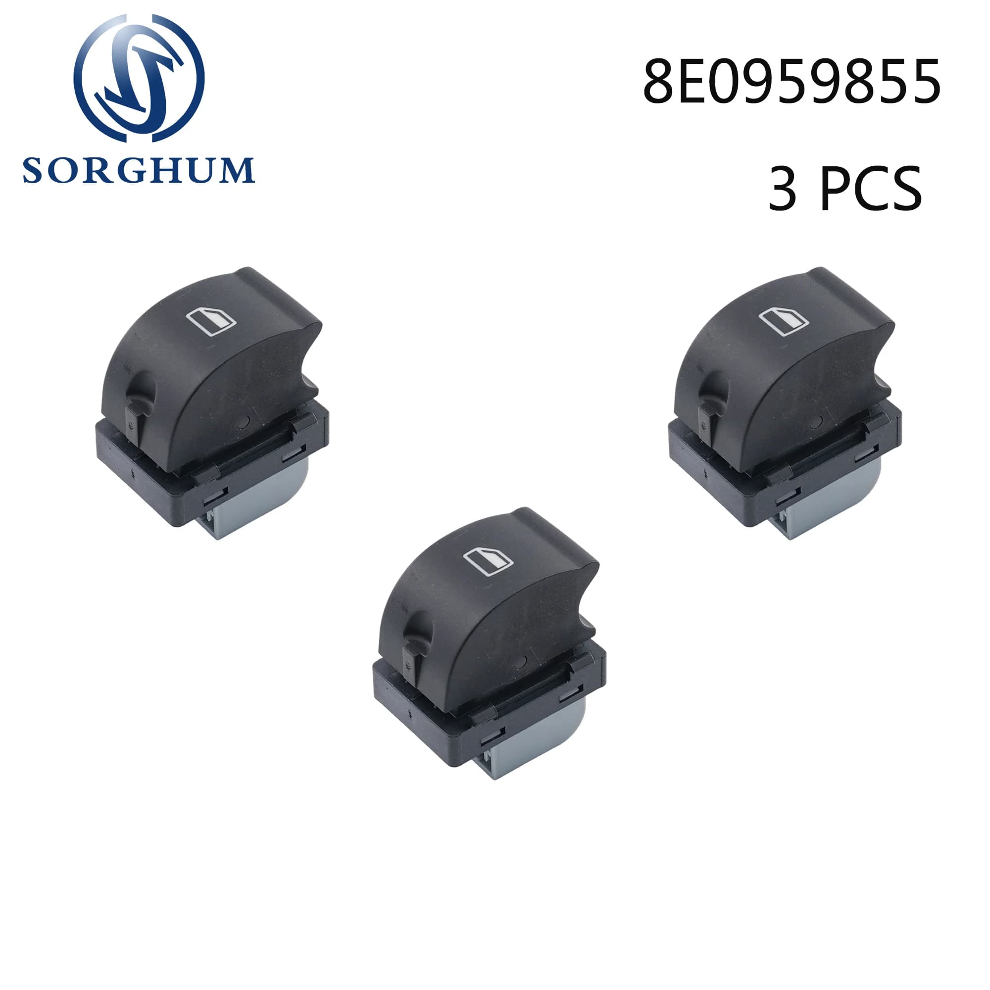 Sorgo 3 PZ 8E 0959855 Per Audi A4 B6 B7 RS4 Berlina R8 Per TT Per Seat Exeo Power Finestra Passeggero Interruttore di Controllo Pulsante Singolo