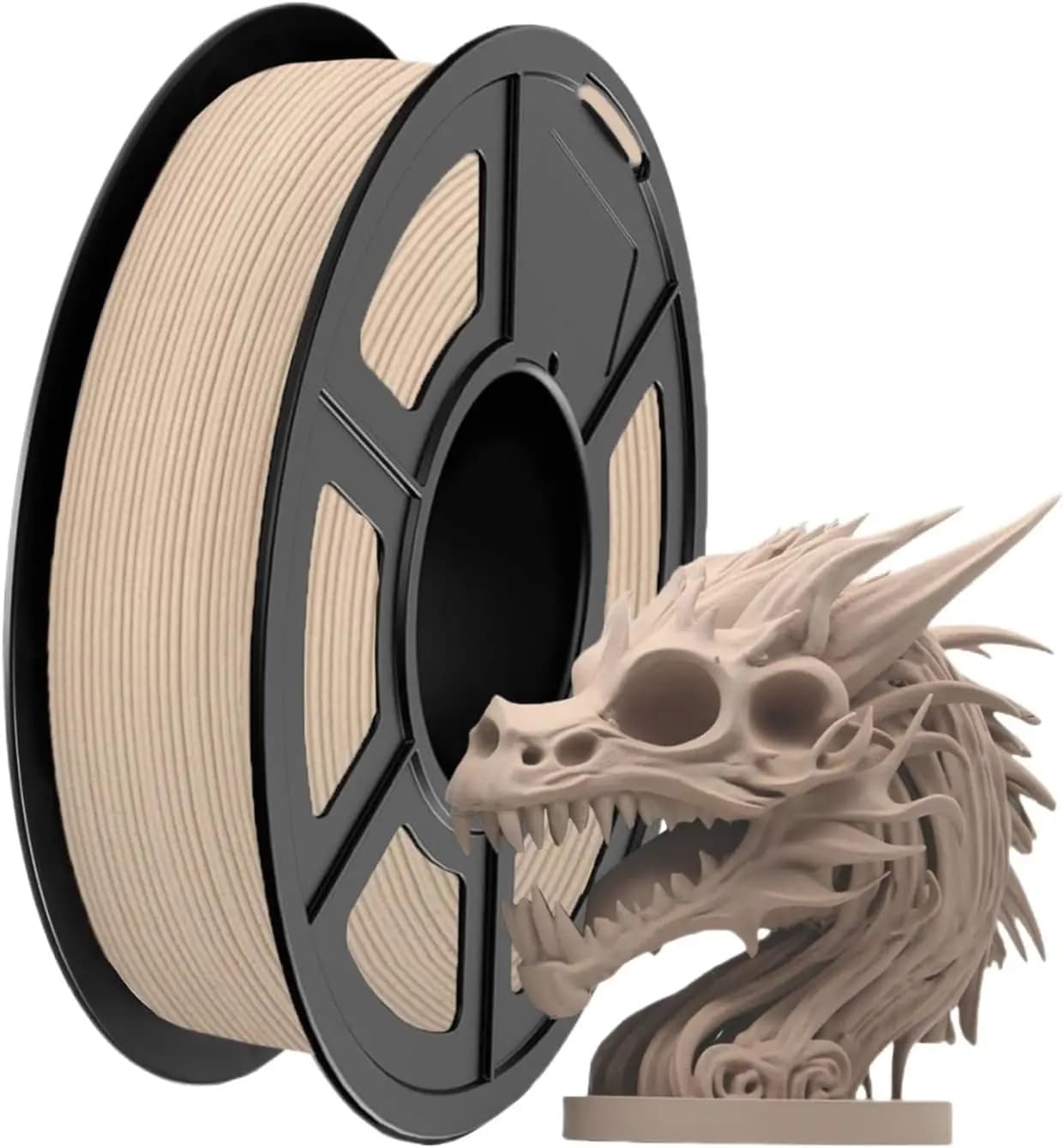 3D Printer Filament in PLA effect wood 1.75mm, high precision and resistance, 250g/500g packaging for 3D printing, PLA filament ecological wood effect