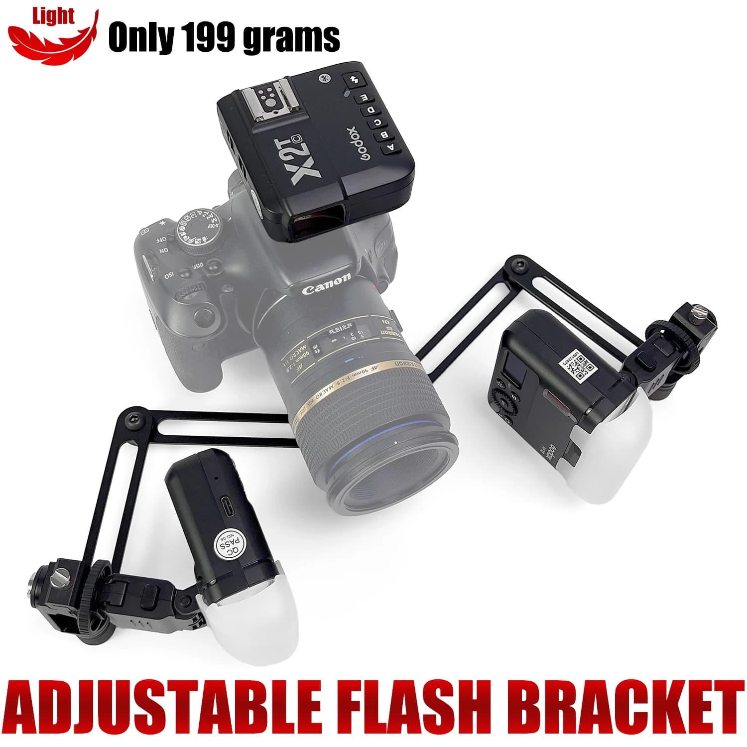 Oral Photography, Macro and Dental SLR DSLR Camera Double Bracket Flash Godox and Flash Godox trigger for dentist