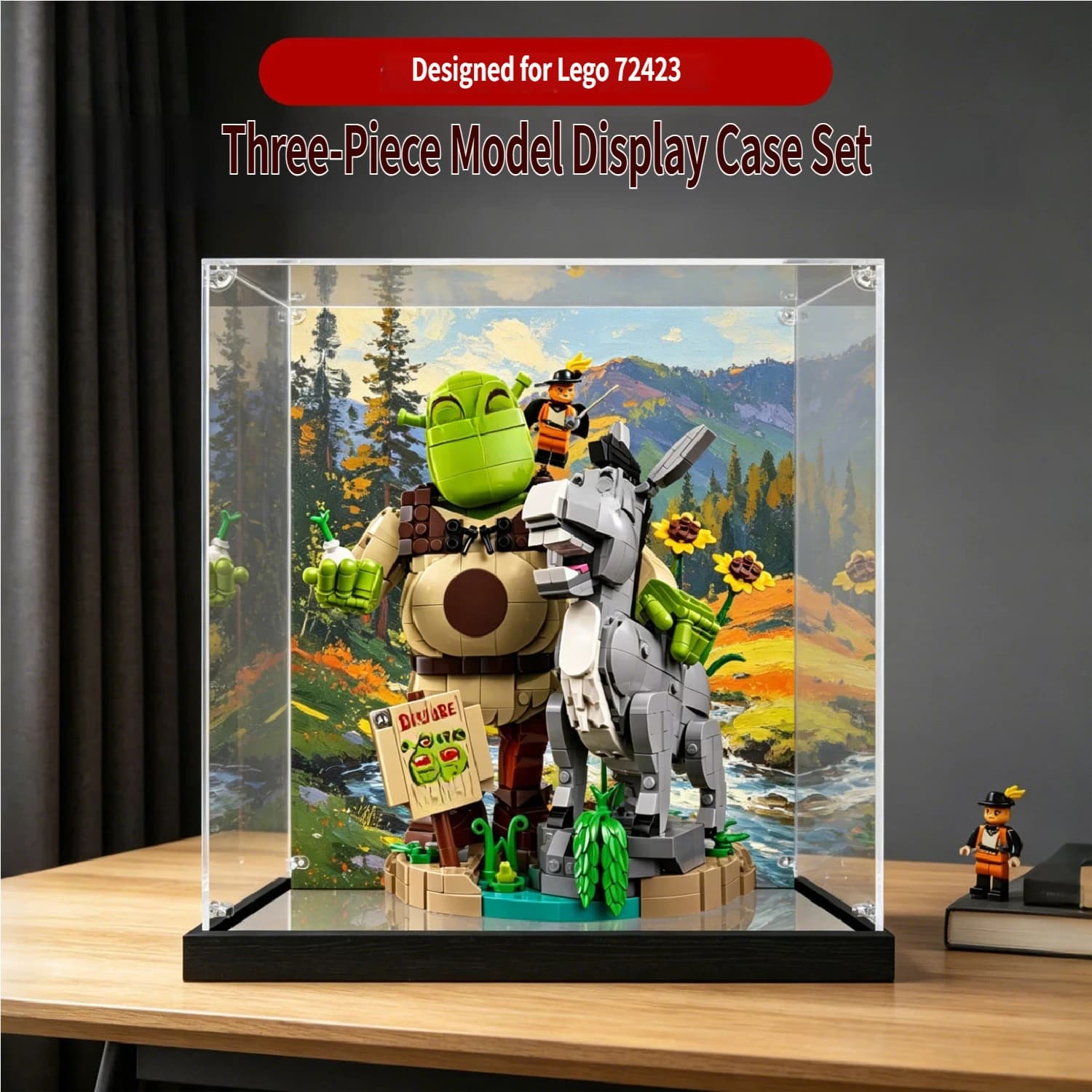 Vetrina in acrilico per modello Lego 72423, scatola espositiva antipolvere, custodia protettiva compatibile con Lego 72423 (modello non incluso)