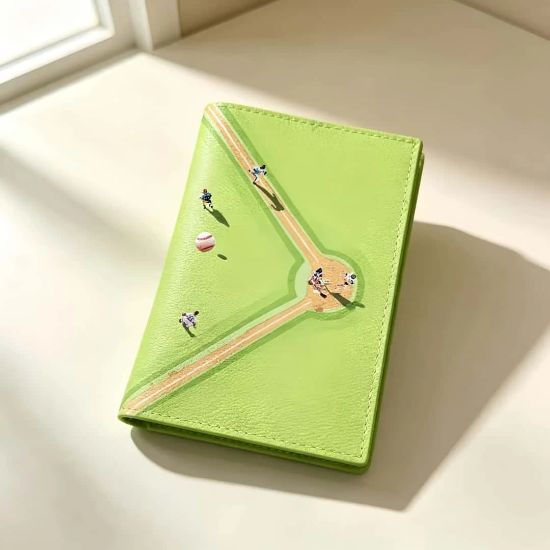 53-2026 New Top-Tier Passport Holder – Stylish, premium feel with luxurious calfskin lining. Dimensions: 10 x 14 x 2.5 cm.