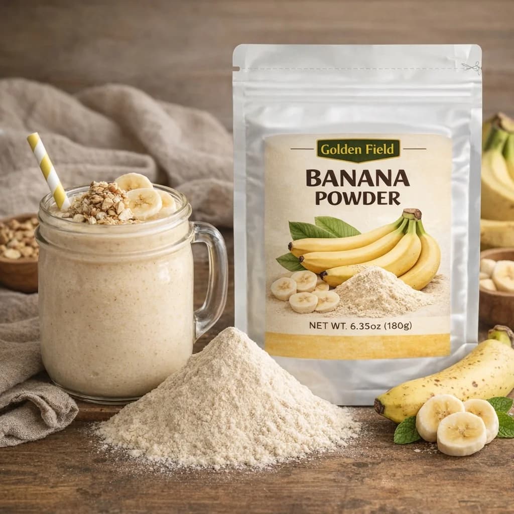 6,35 oz di polvere di banana, polvere di frutta liofilizzata, pura, consistenza liscia, senza additivi, da banane