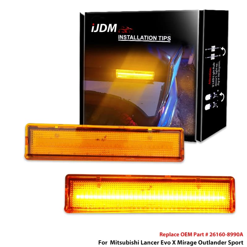 2pcs For 1980 -1986 Ford BRONCO F-100 F-150 F-250 F-350 Bronco Full LED Side Marker Light Car Front Bumper Sidemarker t10 12v