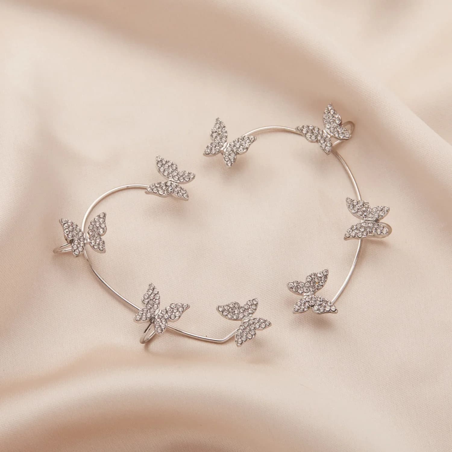 Butterfly Zircon No Piercing Ear Cuff Women Fashion Ear Jewelry
