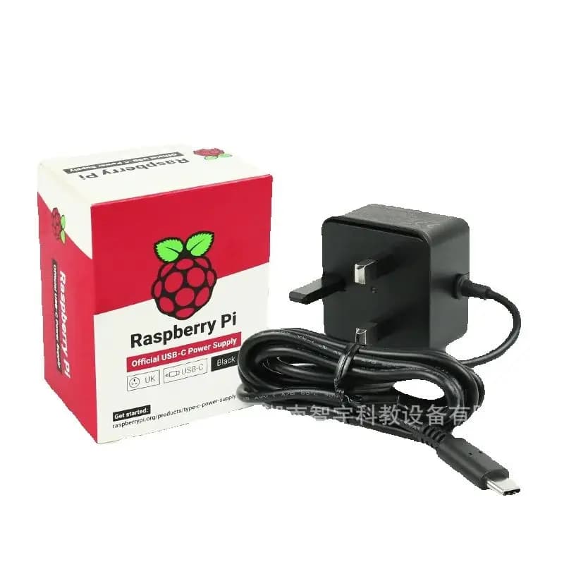Official power adapter Raspberry PI 4th generation 4B 5V 3A Type-C 15w (British standard)