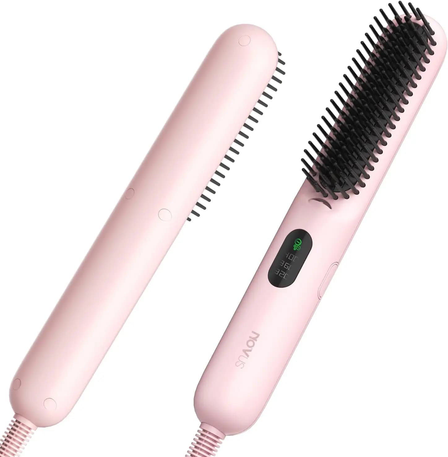 Brush for smoothing hair: smoothing comb with negative iron for woman, 3 temperature settings and LED display, rapid heating of the 1920s