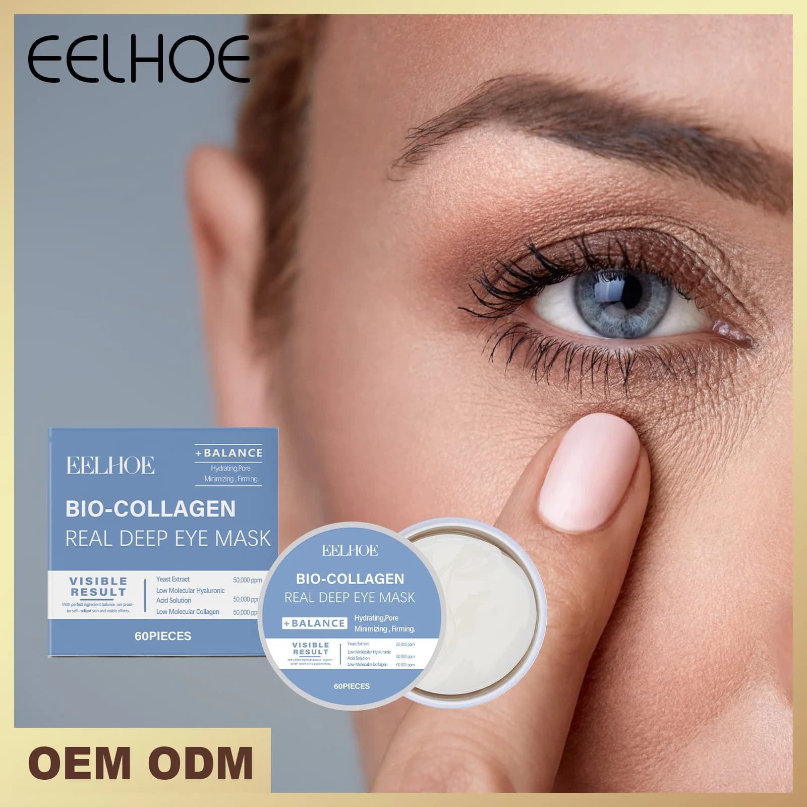 Maschera per gli occhi al collagene Eelhoe per idratare e idratare la pelle intorno agli occhi Patch idratante per la cura della pelle e la maschera per gli occhi