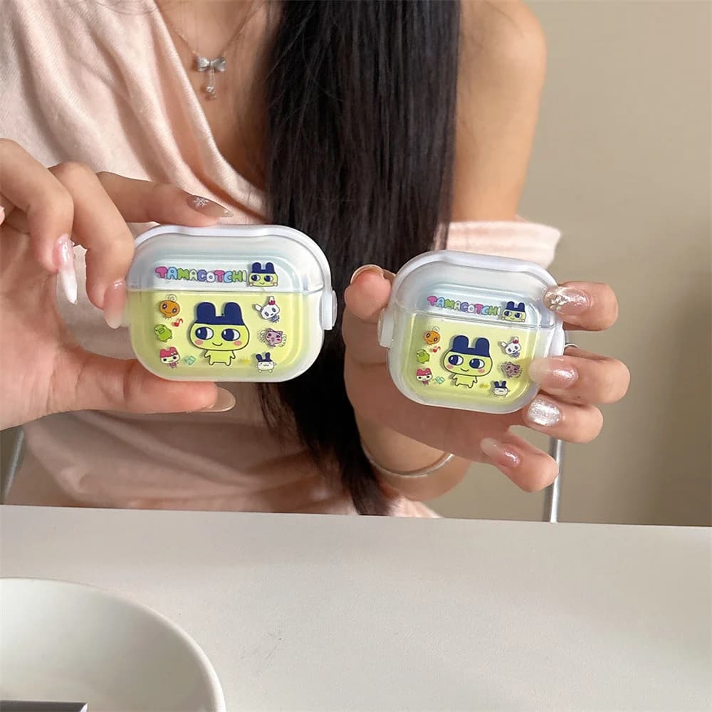 Funny Cartoon Rabbit Headphone Case Silicone Shockproof Cover for Apple Airpods 4 Airpods Pro3 Pro2 4 Earphone Case With Stand
