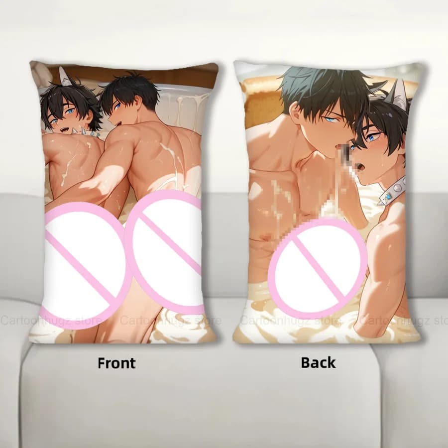 Dakimakura Anime Ritsuka x Garu Federa per cuscino Cuscino per divano Stampa fronte-retro Federa per cuscino 40X60 cm