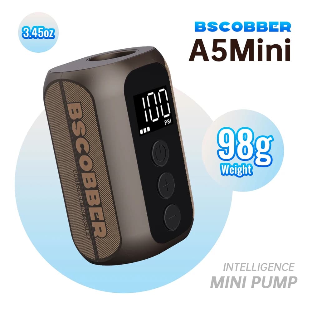 BSCOBBER 4in1 Elettrico portatile Gonfiatore per pneumatici Strumento per ciclismo Bicicletta Ad iniezione d'aria Pompe per bici Accessori 100PSI Con display