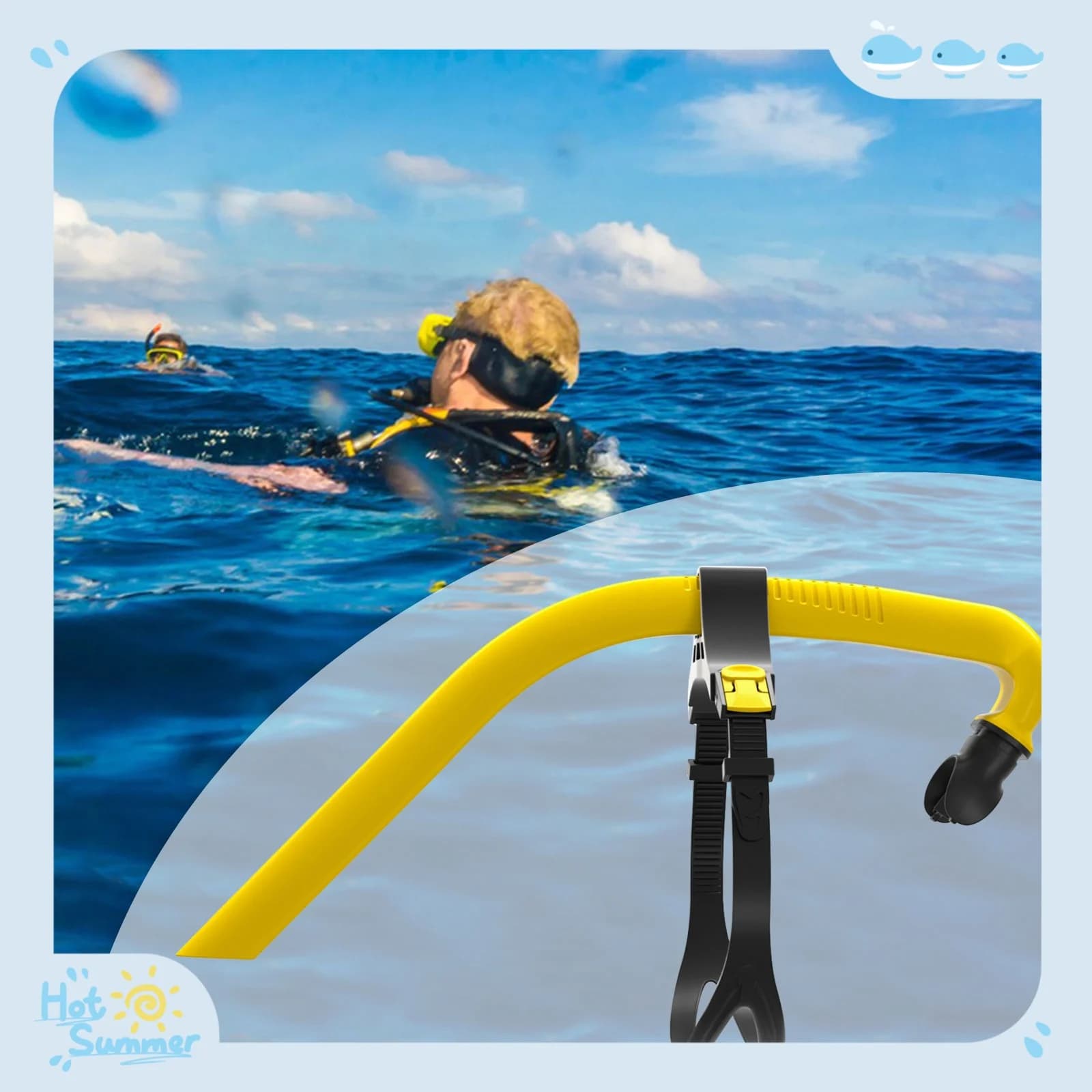 Tubo di respirazione per snorkeling per immersioni subacquee per nuoto Apnea Attrezzatura per lo snorkeling con comodo bocchino Valvola superiore asciutta all'aperto