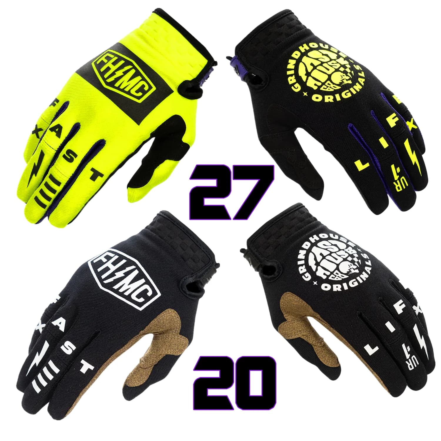 2027 FH Motorcycle Gloves Black MX Gloves Mountain Bike Glove Cycling Off Road ATV Gloves Mtb Moto Gloves
