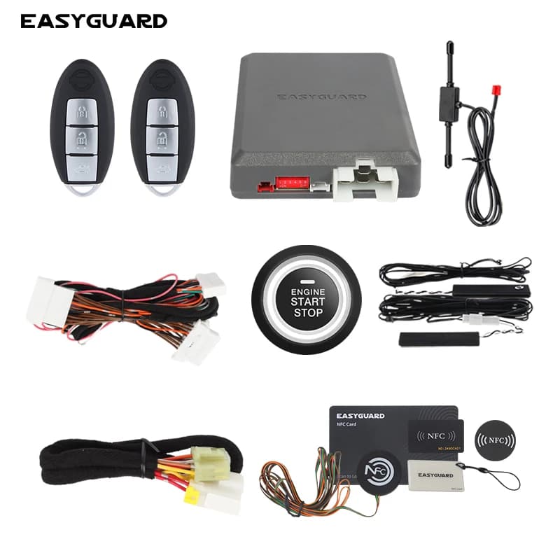 EASYGUARD CAN BUS Plug & Play fit for Subaru Outback 2010 PKE car alarm system remote starter push button start